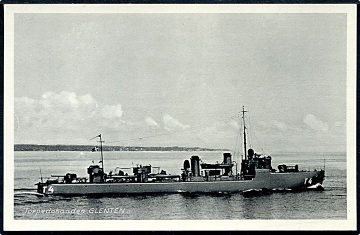 Torpedobåden Glenten. V. Thaning & Appel Marinepostkort serie T no. 144.