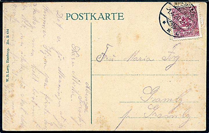 15 pfg. Fælles udg. på brevkort fra Apenrade d. 1.4.1920 til Gramby.