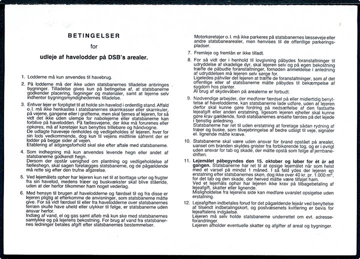 2,80 kr. Margrethe med perfin DSB på giroindbetalingskort fra DSB Baneområde Næstved d. 26.8.1987 til Gedser. Opkrævning vedr. haveleje.