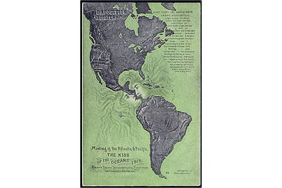 Panama kanalen. Meeting of the Atlantic and Pacific The Kiss of the Oceans. P.P.I.E. Novelty & Co. u/no.