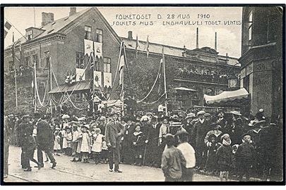 Købh., Folkets Hus på Enghavevej 1910. Socialdemokratisk Forbund u/no.