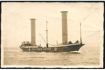 Buckau, Flettner Rotor skib bygget i 1920'eren. Fotokort u/no.