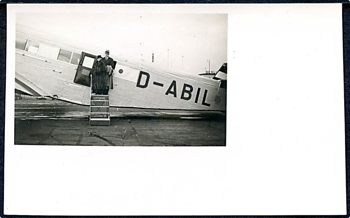 Junkers G.31 D-ABIL “Brandenburg” fra Lufthansa i Berlin. Forulykket 1936. Fotokort u/no.