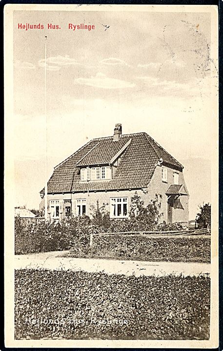 Ryslinge, Højlunds Hus. Stenders no. 37624.