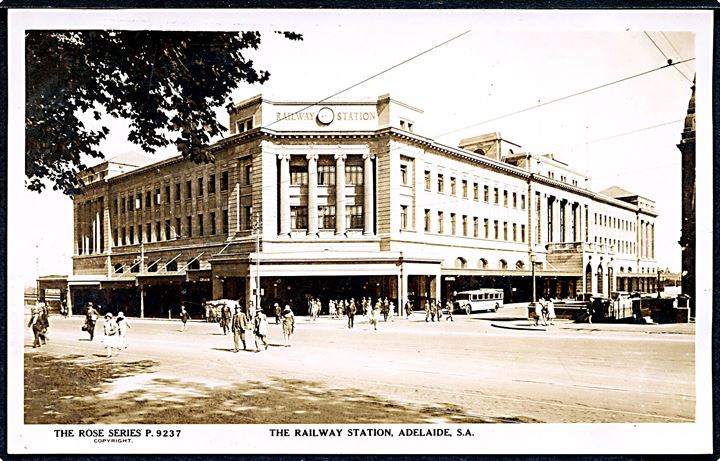 Australien, Adelaide, The Railway Station. Rose P.9237.