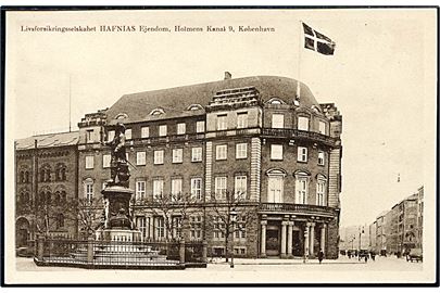 Købh. Holmenskanal 9. Livsforsikringsselskabet HAFNIAS ejendom. Stenders no. 63425.