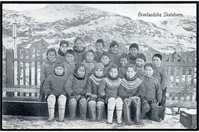 Grønland. Grønlandske Skolebørn. Pacht & Crone u/no. 