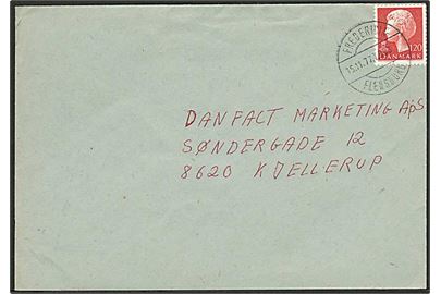 1,20 kr. Margrethe på brev fra Gråsten annulleret med bureaustempel Fredericia - Flensburg T.993 d. 15.11.1977 til Kjellerup.