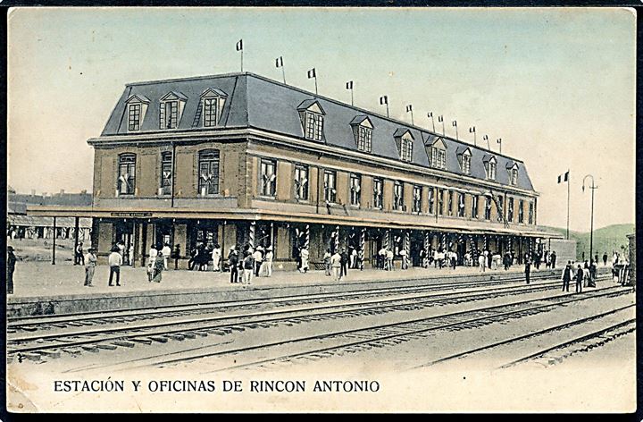 Mexico. Rincon Antonio, OAXACA , jernbanestation og kontorer. U/no. 