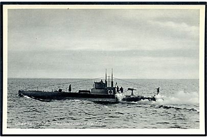 Undervandsbåden Flora (C3). V. Thaning & Appel Marinepostkort serie U no. 163.