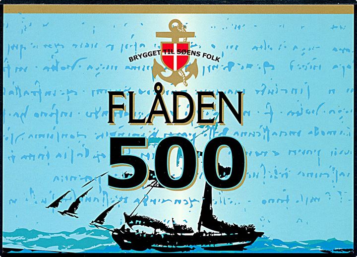 Flåden 500 - reklamekort fra Harboe bryggeri. 