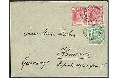 ½d og 1d (2) Edward VII på brev stemplet Berlin Cape Colony d. 29.1.19xx til Hannover, Tyskland.