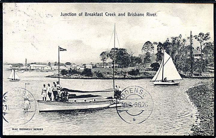 Australien, Junction of Breakfast Creek and Brisbane River. MacDonnell Series u/no.
