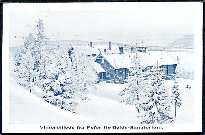 Fefor Højfjelds-Sanatorium i sne. U/no.