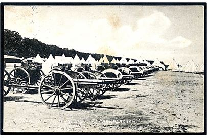 Jægerspris, lejren med Parkpladsen og kanoner. Dannevirke no. 440.