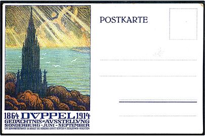 Dybbøl 1864-1914 jubilæumskort fra Mindeudstilling i Sønderborg 1914.