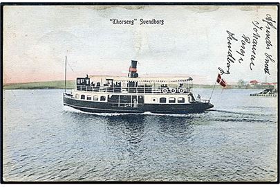 Thorseng, S/S, Sydfynske Dampskibsselskab, ved Svendborg. A. Hansen u/no.