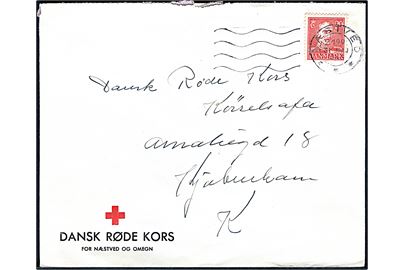 20 øre Chr. X på fortrykt kuvert fra Dansk Røde Kors for Næstved og Omegn stemplet i Næstved d. 31.5.1946 til København.