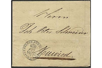 1826. Lokalt tjenestebrev med indhold sendt i Neuwied d. 10.5.1826.