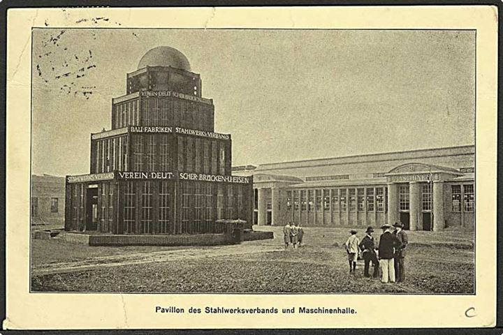 3 pfg. Germania på officielt udstillingspostkort annulleret med særstempel Intern. Baufach-Ausstellung Leipzig d. 29.5.1913.