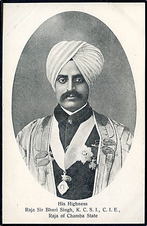 Indien. Hans Højhed Sir Raja Bhuri Singh, Raja of Chamba State. 