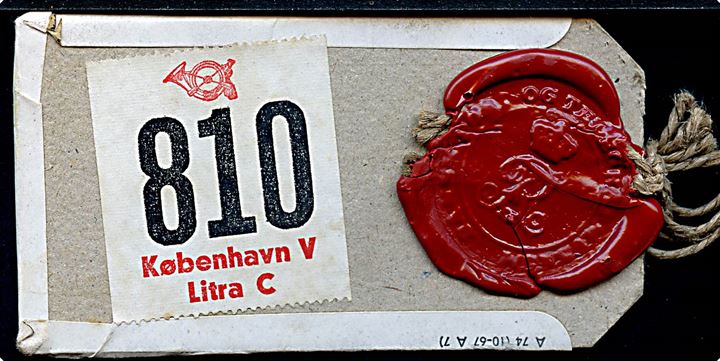 Manila-mærke med laksegl fra Post- og Telegrafmuseum i København V. d. 1.3.1970 til Jyderup.
