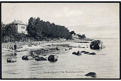 Snekkersten, strandparti. Stenders no. 12547.