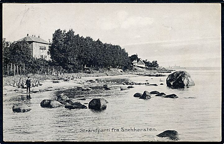 Snekkersten, strandparti. Stenders no. 12547.