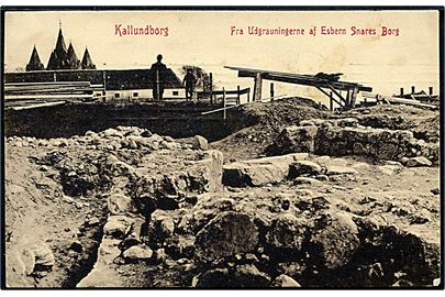 Kallundborg. Fra udgravningerne af Esben Snares Borg. W.K.F. no. 4073.
