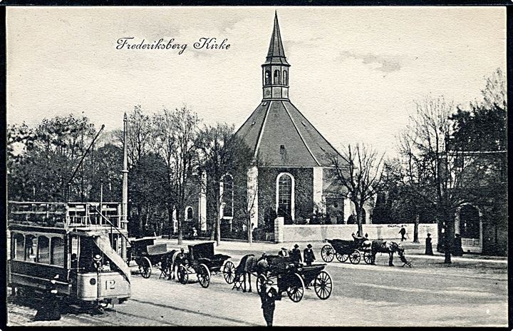 Købh., Frederiksberg. Kirken og Sporvogn no. 12. B.M. & Co. no. 233.