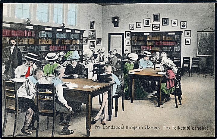 Aarhus. Landsudstillingen 1909. Fra Folkebiblioteket. Stenders no. 18720.