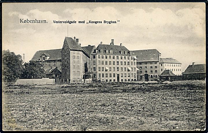 København. Vestervoldgade med Kongens Bryghus. Fritz Benzen type V no. 684.
