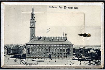 Købh., Trækort med indsat fotos. Ed. F. Ph. & Co. u/no. 
