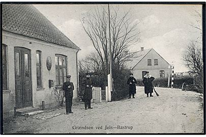 Jels - Bastrup grænsen med Toldsted og grænsevagter. C.J.C. no. 842.