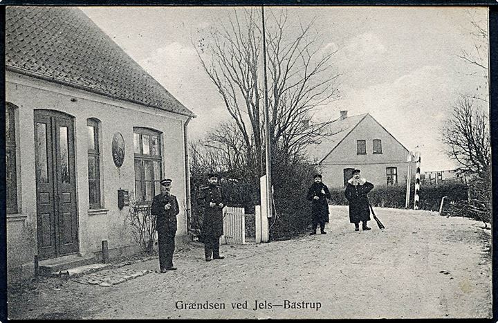 Jels - Bastrup grænsen med Toldsted og grænsevagter. C.J.C. no. 842.