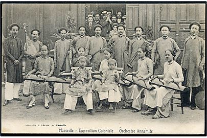 Frankrig, Marseille, koloniudstillingen 1906 med Annamit orkester fra Indokina.