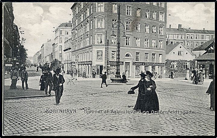 Frederiksberg. Hjørnet af Aaboulevard og Griffenfeldtsgade. Stenders no. 4538.
