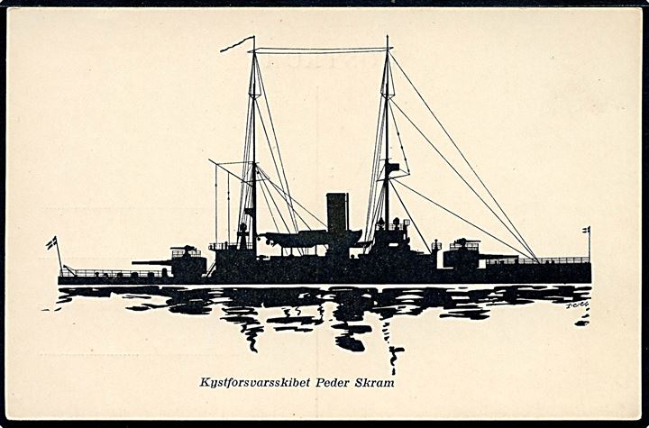 Peder Skram, Kystforsvarskib. Danske Marine-Silhuetter Serie I. 