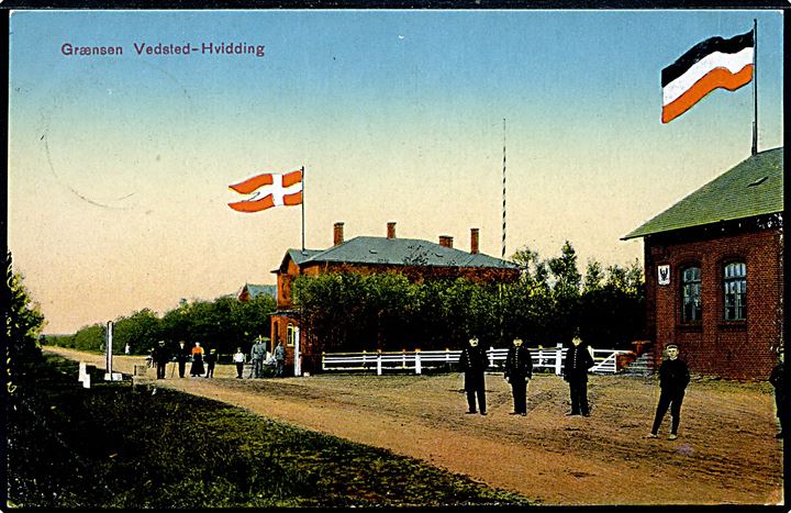 Grænsen Vedsted-Hvidding. W. Schützsack no. 163. Anvendt som feltpost fra Hvidding d. 30.12.19115.