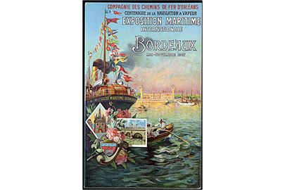 Internationale Maritime Udstilling i Bordeaux 1907. Har været opklæbet.