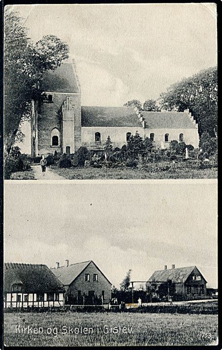 Gislev, kirke og skole. O. Sørensen u/no.