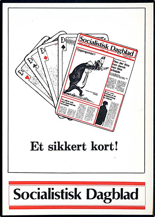 Socialistisk Dagblad. Politisk postkort. Et sikkert kort!