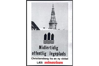 Miniavisen, Socialistisk Folkeparti's dagblad. Politisk kort. Christiansborg fra en ny vinkel.