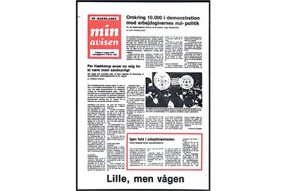 Miniavisen, Socialistisk Folkeparti's dagblad. Politisk kort. Lille, men vågen