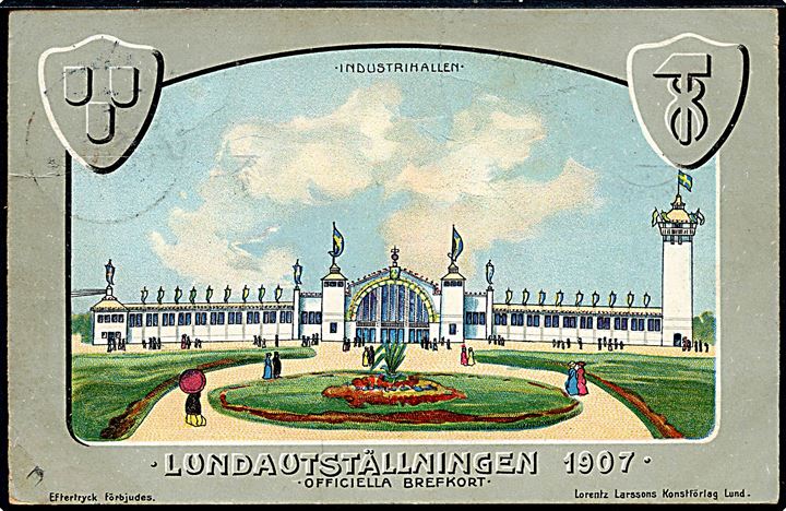 Lund. Lundudstillingen 1907 officielt brevkort. Larssons kunstforlag no. 3441.