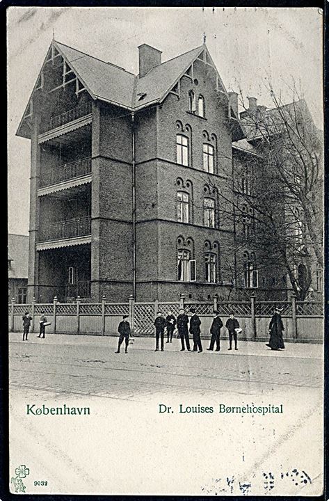 Købh. Dr. Louises Børnehospital. P. Alstrup no. 9032.