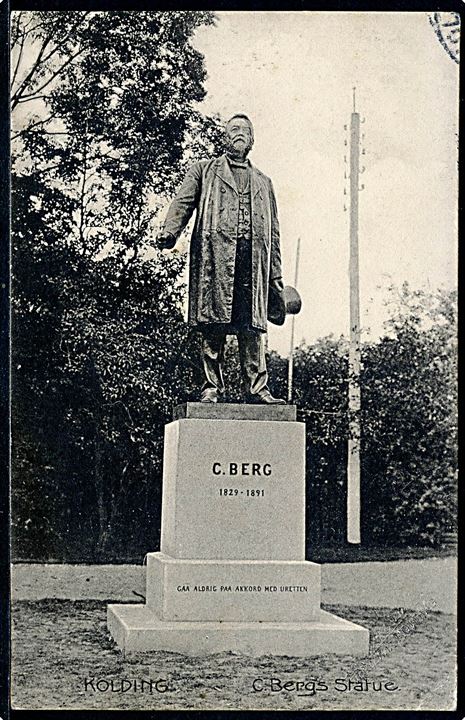 Kolding. C. Bergs Statue. Stenders no. 7079.