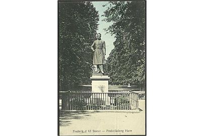 Frederik d. VI statue i Frederiksberg Have, København. Sk. B. & Kf. no. 2835.