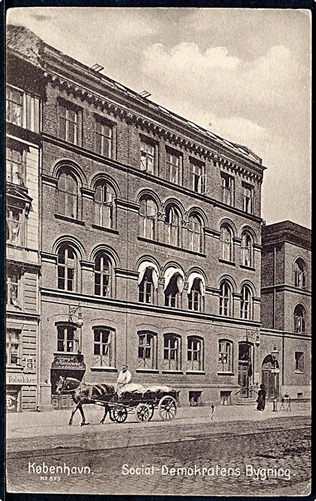 Nørre Farimagsgade 49 “Social-Demokraten”s bygning. N. K. no. 873.  Kvalitet 7