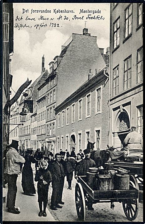 Møntergade 30 Poul Fechtels Stiftelse. P. Alstrup “Det forsvundne København” no. 9560. Ejerstempel.  Kvalitet 8